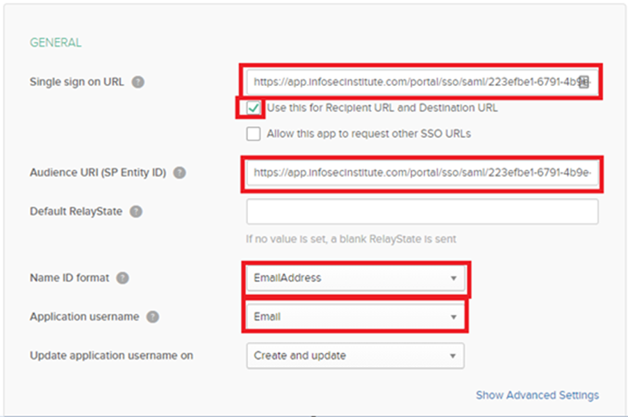 Okta SSO Configuration