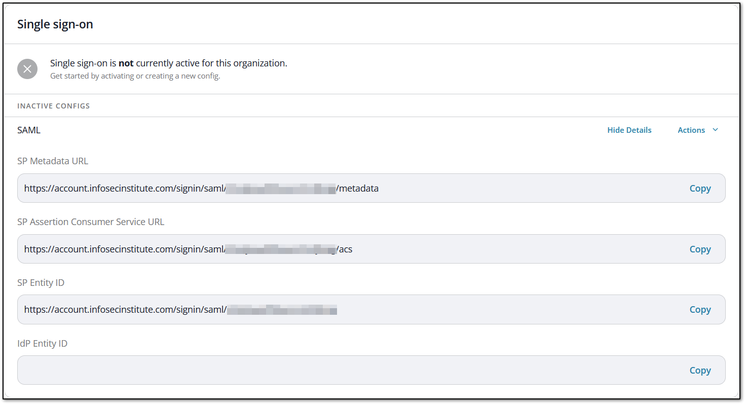 SAML SSO with Google Workspace
