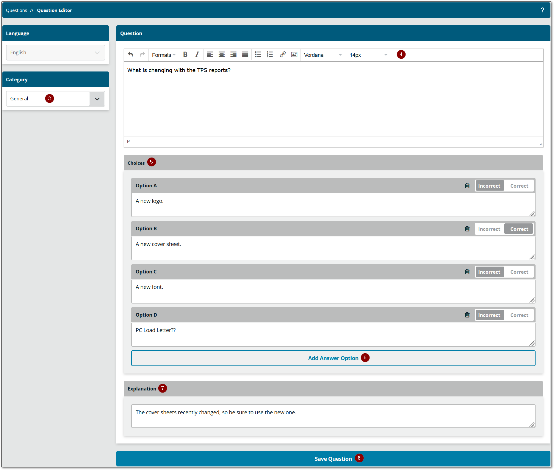 Assessments and Question Library